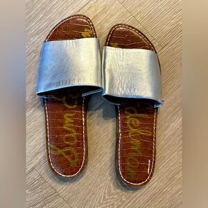 Sam Edelman Silver Slide Sandals